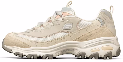 (Women) Skechers D'Lites 1.0 low Running Shoes White 149238-NAT (Women) Skechers D'Lites 1.0 low Running Shoes White 149238-NAT