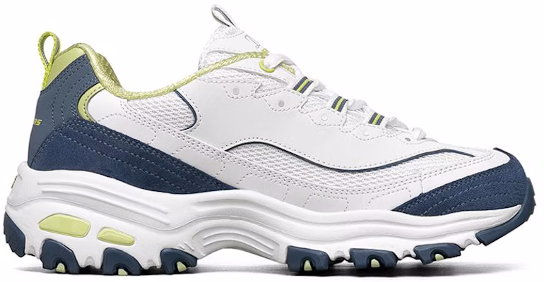 (Women) Skechers D'Lites 1.0 Low-Top Running Shoes White/Blue/Green 13167-WNVL Order (Women) Skechers D'Lites 1.0 Low-Top Running Shoes White/Blue/Green 13167-WNVL