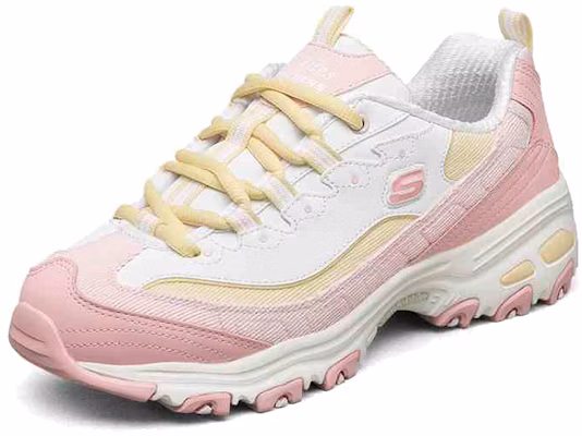 (Women) Skechers D'Lites 1.0 Sneakers Pink/Yellow 149906-PKYL Order (Women) Skechers D'Lites 1.0 Sneakers Pink/Yellow 149906-PKYL