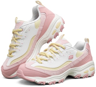 (W) Skechers D'Lites 1.0 Sepatu Pink/Kuning 149906-PKYL Lookbook (W) Skechers D'Lites 1.0 Sepatu Pink/Kuning 149906-PKYL