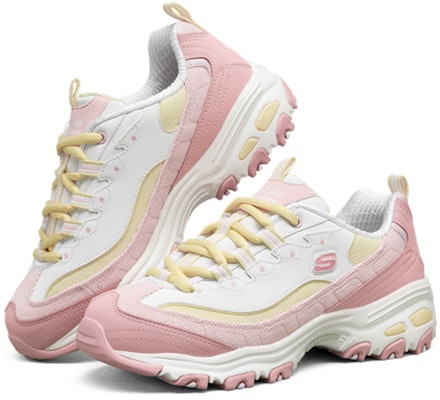 (Women) Skechers D'Lites 1.0 Sneakers Pink/Yellow 149906-PKYL Lookbook (Women) Skechers D'Lites 1.0 Sneakers Pink/Yellow 149906-PKYL