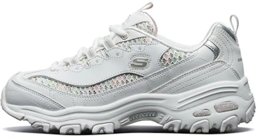 (Women) Skechers D'lites 1.0 Sneaker White 13144-WMLT (Women) Skechers D'lites 1.0 Sneaker White 13144-WMLT