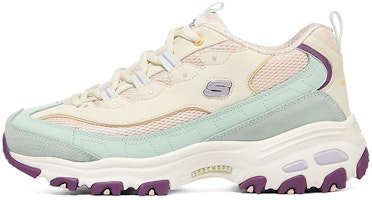 (Women) Skechers D'Lites 1.0 'Blue Yellow Pink' 896062-NTMT (Women) Skechers D'Lites 1.0 'Blue Yellow Pink' 896062-NTMT
