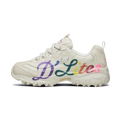 (W) Skechers D'Lites 1.0 low Dad Shoes GS White ''