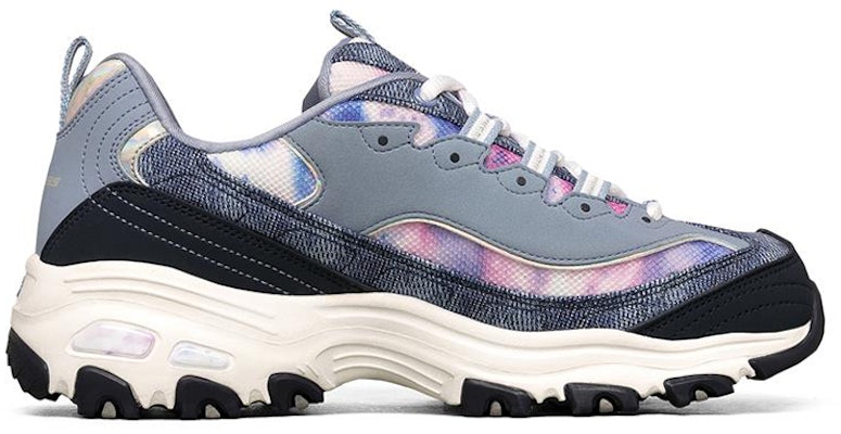 (Women) Skechers D'Lites 1.0 Low-Top Daddy Shoes Blue 149251-NVMT Order (Women) Skechers D'Lites 1.0 Low-Top Daddy Shoes Blue 149251-NVMT