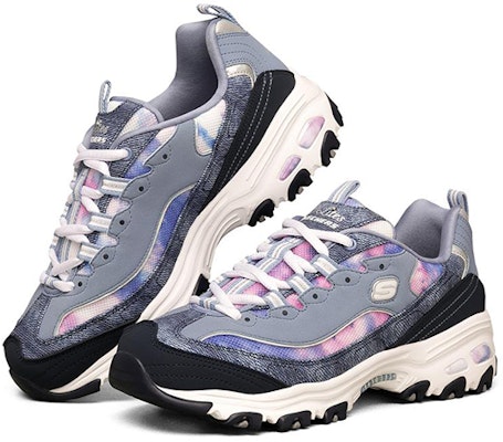 (Women) Skechers D'Lites 1.0 Low-Top Daddy Shoes Blue 149251-NVMT Lookbook (Women) Skechers D'Lites 1.0 Low-Top Daddy Shoes Blue 149251-NVMT
