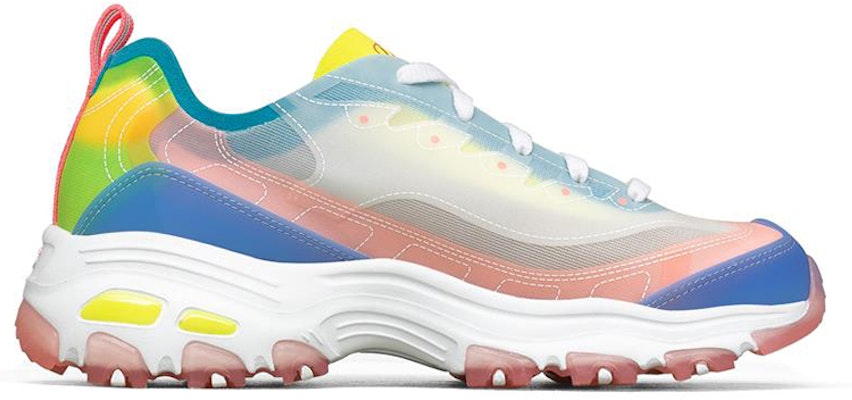 Skechers D‘LITES 1.0 防滑耐磨 低筒 運動休閒鞋 女款 粉藍黃 Order Skechers D‘LITES 1.0 防滑耐磨 低筒 運動休閒鞋 女款 粉藍黃
