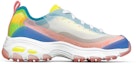 Order (W) Skechers D'Lites 1.0 Kasut Lari Rendah Pink/Biru/Kuning 149235-PKMT