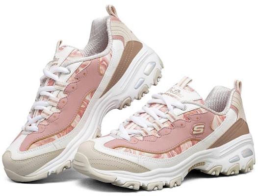Skechers D‘Lites 1.0 低幫老爹鞋 女款 粉白 Lookbook Skechers D‘Lites 1.0 低幫老爹鞋 女款 粉白