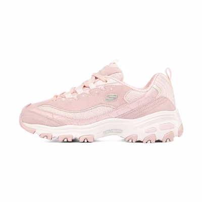 (W) Skechers D'Lites 1.0 'Pink White'