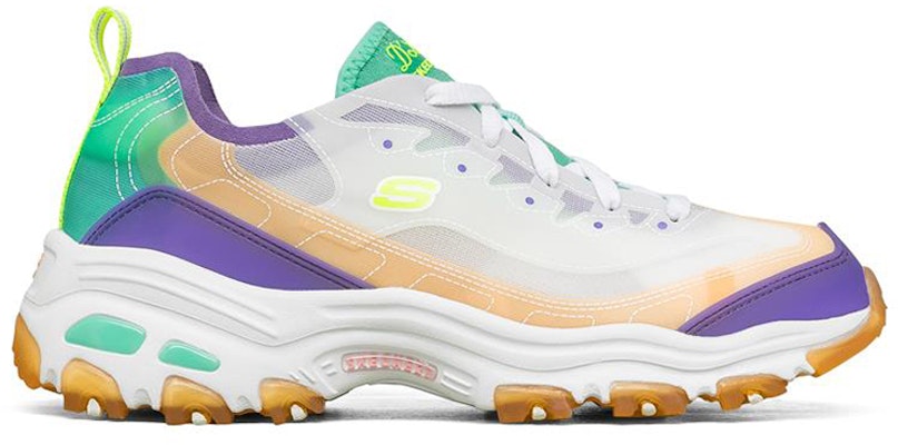 (Women) Skechers D'Lites 1.0 Low-Top Running Shoes Purple/Green 149235-PRTQ Order (Women) Skechers D'Lites 1.0 Low-Top Running Shoes Purple/Green 149235-PRTQ