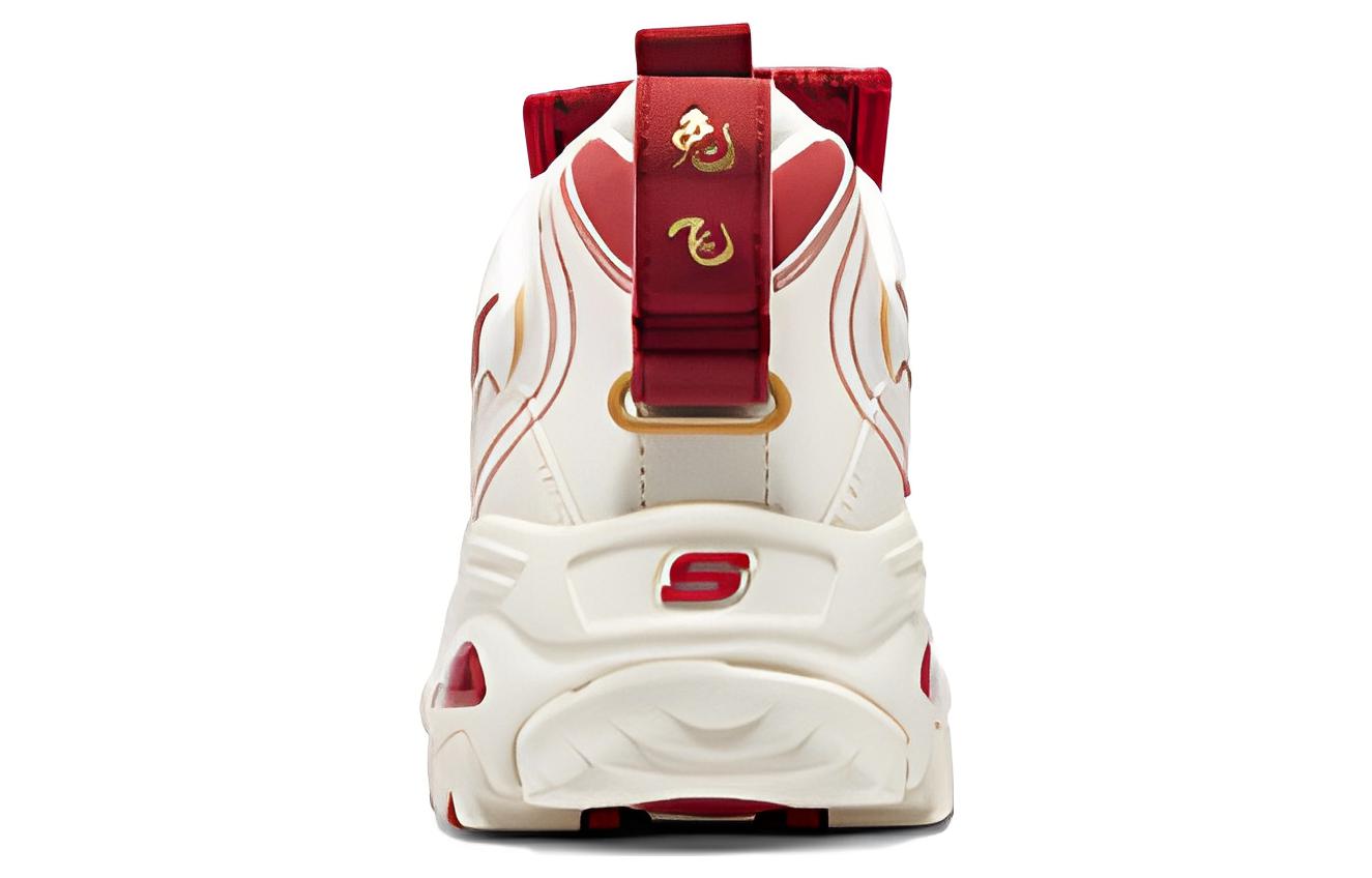Shop Skechers D‘LITES 1.0 紅包鞋 紅包裝飾 CNY 兔年限定 減震防滑耐磨 低筒 爸爸鞋 女款 白紅色