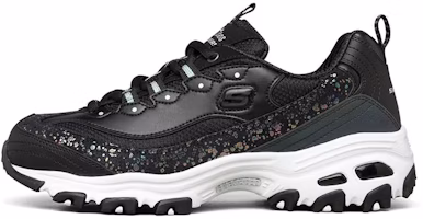 (Women) Skechers D'Lites 1.0 Low-Top Daddy Shoes Black 149462-BKW (Women) Skechers D'Lites 1.0 Low-Top Daddy Shoes Black 149462-BKW