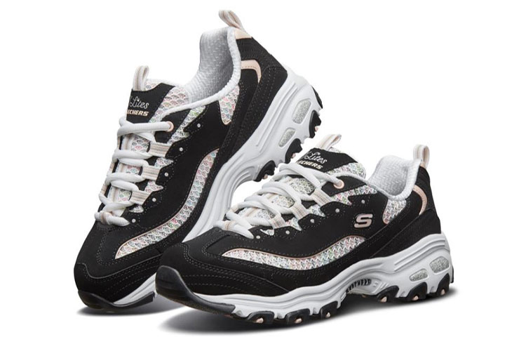 Lookbook (W) Skechers D'lites 1.0 Sepatu Sneaker Wanita Pria 13144-BKLP