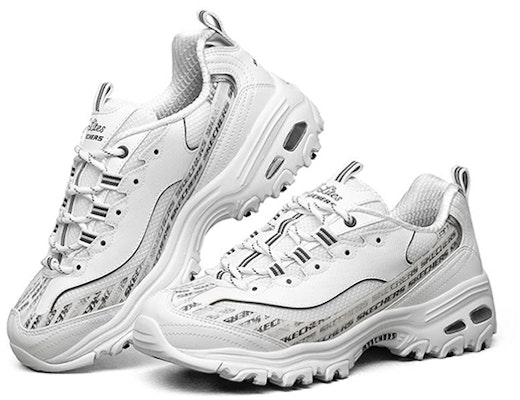 (Women) Skechers D'Lites 1.0 low Sneaker White/Black 149232-WBK Lookbook (Women) Skechers D'Lites 1.0 low Sneaker White/Black 149232-WBK