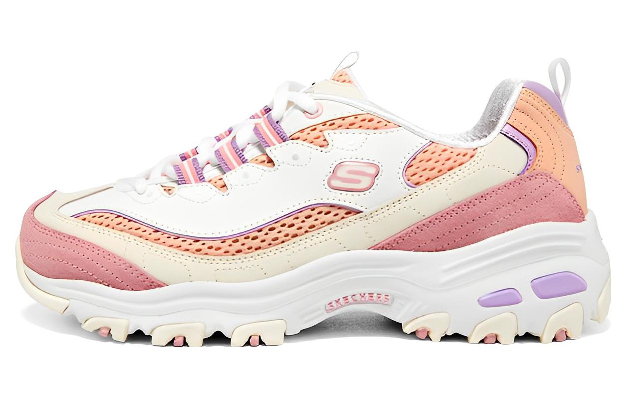 (Women) Skechers D'LITES 1.0 'Cream Pink Coral' 896209-CRL