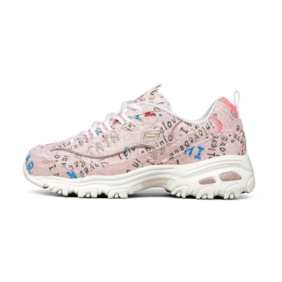(W) Skechers D'Lites 1.0 Low-Top Running Shoes Pink