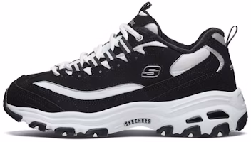(Women) Skechers D'Lites 1.0 White/Black 66666125-BKW (Women) Skechers D'Lites 1.0 White/Black 66666125-BKW