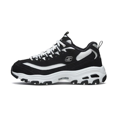 (W) Skechers D'Lites 1.0 White/Black
