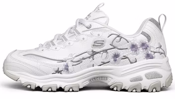 (Women) Skechers D'lites 1.0 Low Cut Running Shoes White 149239-WLV (Women) Skechers D'lites 1.0 Low Cut Running Shoes White 149239-WLV