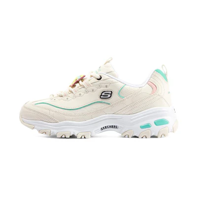 (W) Skechers D'Lites 1.0 'White Teal'