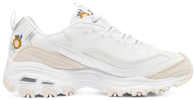 Skechers D'LITES 1.0 低筒防磨老爹鞋 女款 白 Order Skechers D'LITES 1.0 低筒防磨老爹鞋 女款 白