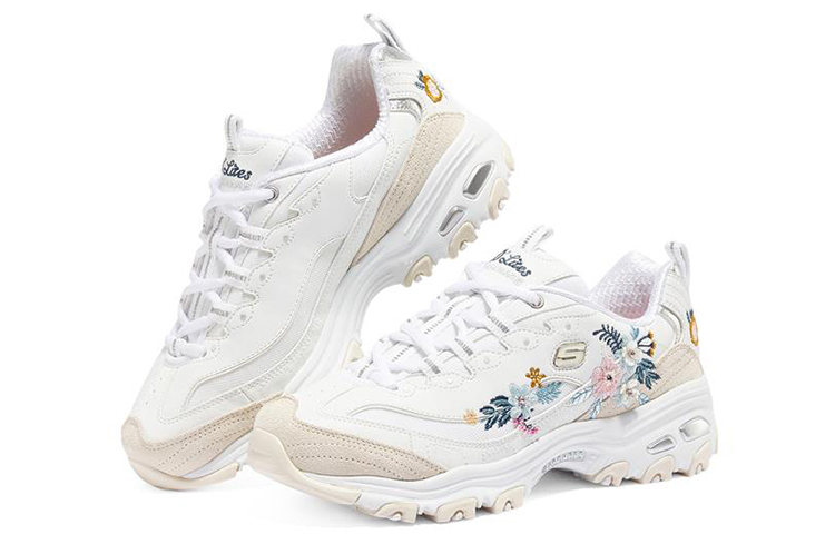 Lookbook Skechers D'LITES 1.0 低筒防磨老爹鞋 女款 白