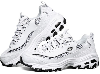 Skechers D‘Lites 1.0 低筒老爹鞋 女款 白黑色 Lookbook Skechers D‘Lites 1.0 低筒老爹鞋 女款 白黑色