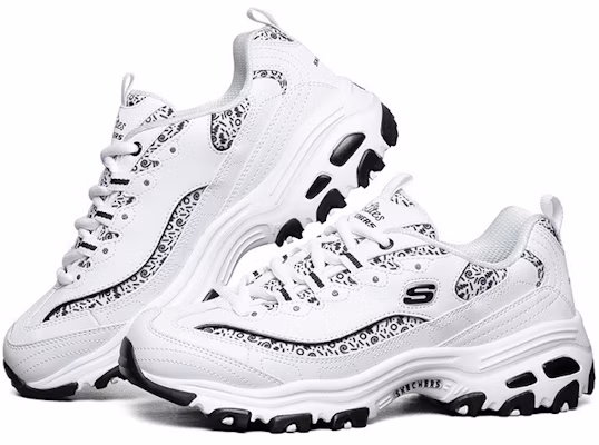 Skechers D‘Lites 1.0 低筒老爹鞋 女款 白黑色 Lookbook Skechers D‘Lites 1.0 低筒老爹鞋 女款 白黑色