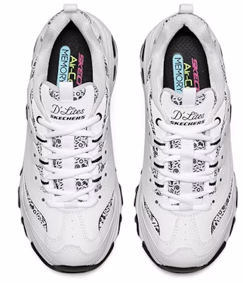 Skechers D‘Lites 1.0 低筒老爹鞋 女款 白黑色 Shop Skechers D‘Lites 1.0 低筒老爹鞋 女款 白黑色