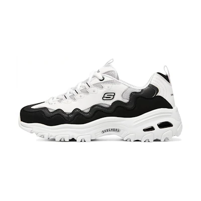 (W) Skechers D'LITES 1.0 'White Black'