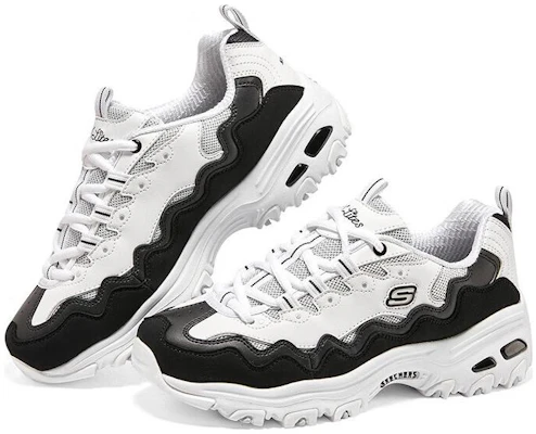 (W) Skechers D'LITES 1.0 'Putih Hitam' 149792-WBK Lookbook (W) Skechers D'LITES 1.0 'Putih Hitam' 149792-WBK