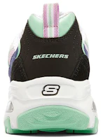 Shop (Women) Skechers D'Lites 1.0 Leisure Shoes White/Black/Purple 149781-WBKB