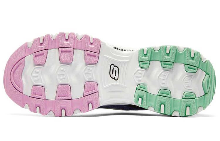 (W) Skechers D'Lites 1.0 Leisure Shoes White/Black/Purple 圖 5