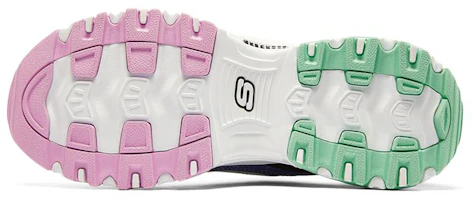Purchase (Women) Skechers D'Lites 1.0 Leisure Shoes White/Black/Purple 149781-WBKB