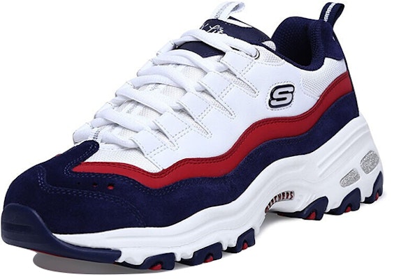 (W) Skechers D'Lites 1.0 Zapatillas Chunky Blanco/Azul 13141-WNVR Lookbook (W) Skechers D'Lites 1.0 Zapatillas Chunky Blanco/Azul 13141-WNVR