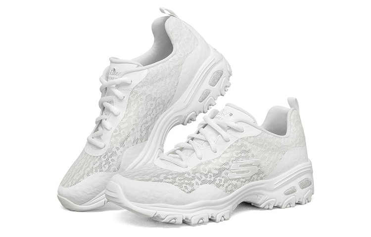 (W) Skechers D'Lites 1.0 Fashion Low Chunky Shoes White 圖 3