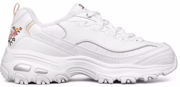 Lookbook Skechers D‘lites 1.0 低筒加絨厚底潮流鞋 女款 白色#送禮推薦