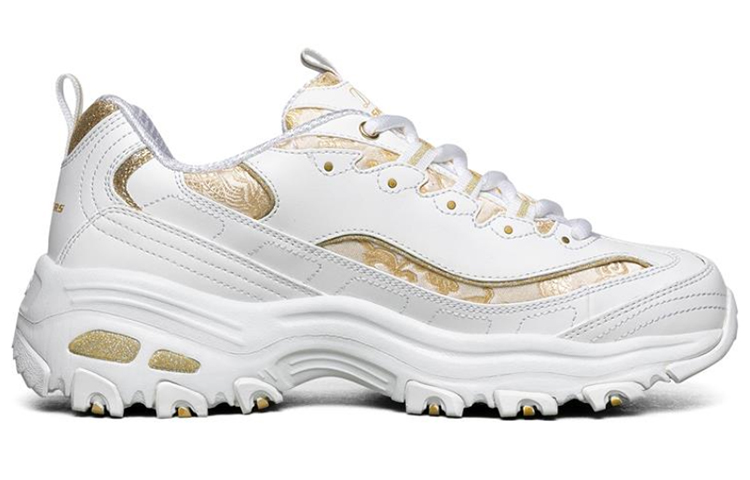 Order (W) Skechers D'lites 1.0 Putih/Emas 13091-WHT