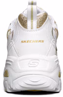 Shop (Women) Skechers D lites 1.0 White/Gold 13091-WHT