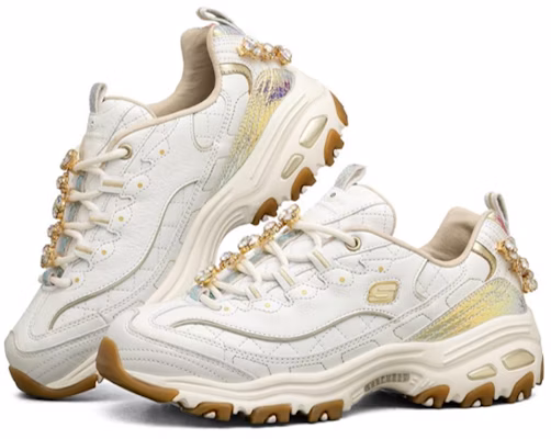 (Women) Skechers D'lites 1.0 White/Gold 149246-WHT Lookbook (Women) Skechers D'lites 1.0 White/Gold 149246-WHT