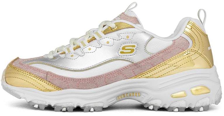 (Women) Skechers D Lites 1.0 Low-Top Running Shoes White/Gold 149421-GLD Buy (Women) Skechers D Lites 1.0 Low-Top Running Shoes White/Gold 149421-GLD