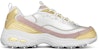 (W) Skechers D Lites 1.0 Kasut Larian Rendah Putih/Emas 149421-GLD