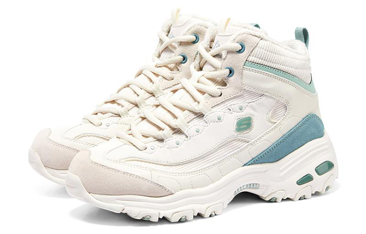 Lookbook (W) Skechers DLites 1.0 'Putih Biru' 167570-NTGR