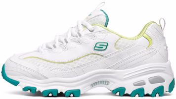 (Women) Skechers D Lites 1.0 Low-Top Running Shoes White/Green 99999863-WGR (Women) Skechers D Lites 1.0 Low-Top Running Shoes White/Green 99999863-WGR