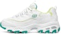 (W) Skechers D Lites 1.0 Kasut Lari Rendah Putih/Hijau 99999863-WGR