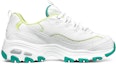 Order (W) Skechers D Lites 1.0 Kasut Lari Rendah Putih/Hijau 99999863-WGR