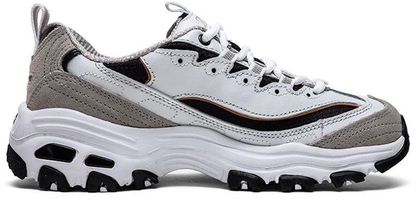 Skechers D'Lites 1.0 時尚耐磨休閒老爹鞋 女款 白灰 Order Skechers D'Lites 1.0 時尚耐磨休閒老爹鞋 女款 白灰