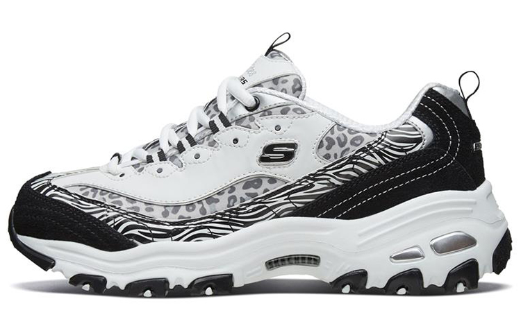 (W) Skechers D'lites 1.0 'Black White Gray'