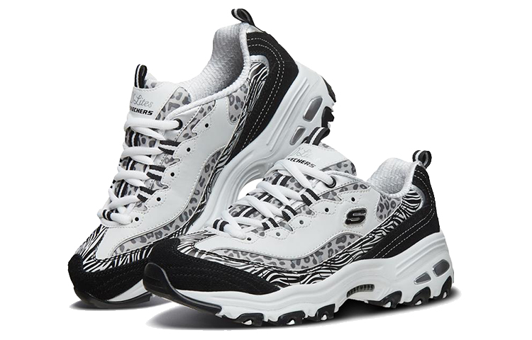 (W) Skechers D'lites 1.0 'Black White Gray' 圖 3